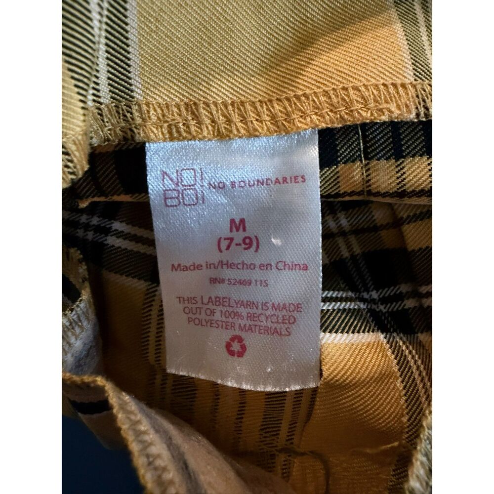 No‎ Boundaries Yellow Plaid Pleated Mini Skirt Clueless Y2K Preppy - Picture 4 of 4